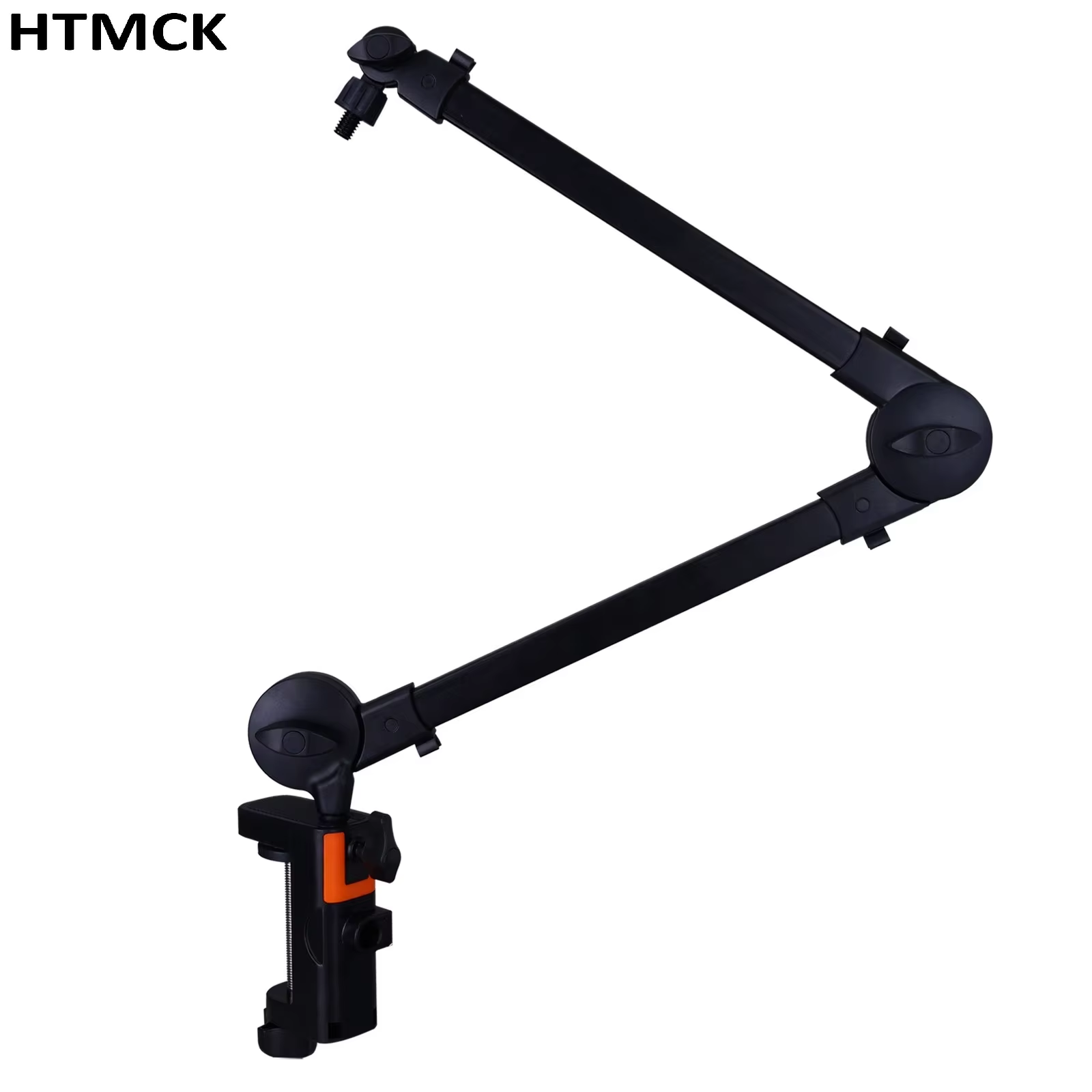 Boom Arm Stand - スプリング機構を使用しないマイクアームスタンド。折りたたみ式で、省スペースな低プロファイルのデスク用マイクブームアーム。長さ調節可能なカンチレバー式ホルダー。