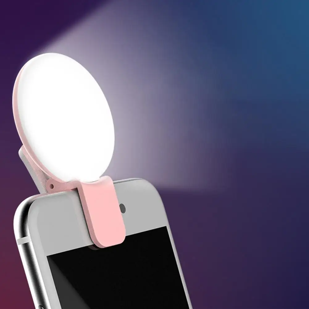 Photography Lighting Tent - 携帯電話 LED Selfie リングライトポータブルミニ耐久性のある実用的な 3 ストップ調光サークル写真クリップ補助光