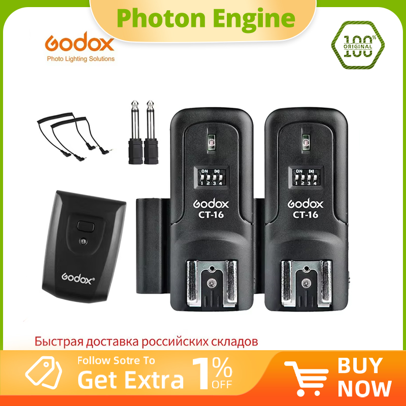 Macro Photography Lighting Kit - Godox CT-16 16チャンネル ワイヤレスラジオフラッシュトリガー 送信機 受信機
