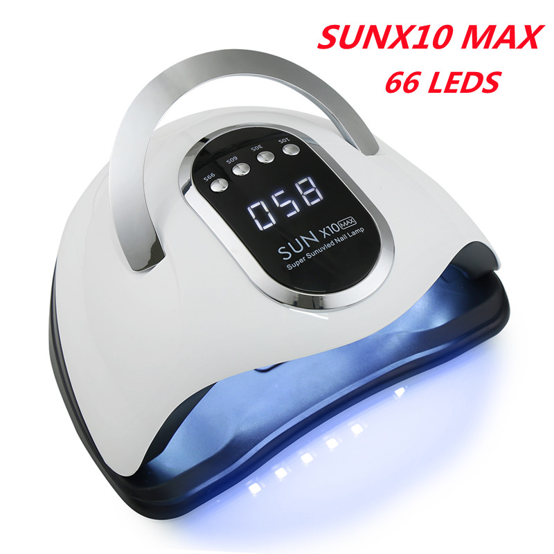 Photography Lighting Gel - 280W 太陽X10最大紫外線ledネイルドライヤー66ledジェルポリッシュ硬化ランプモーションセンス液晶表示のクイックドライランプマニキュアツール