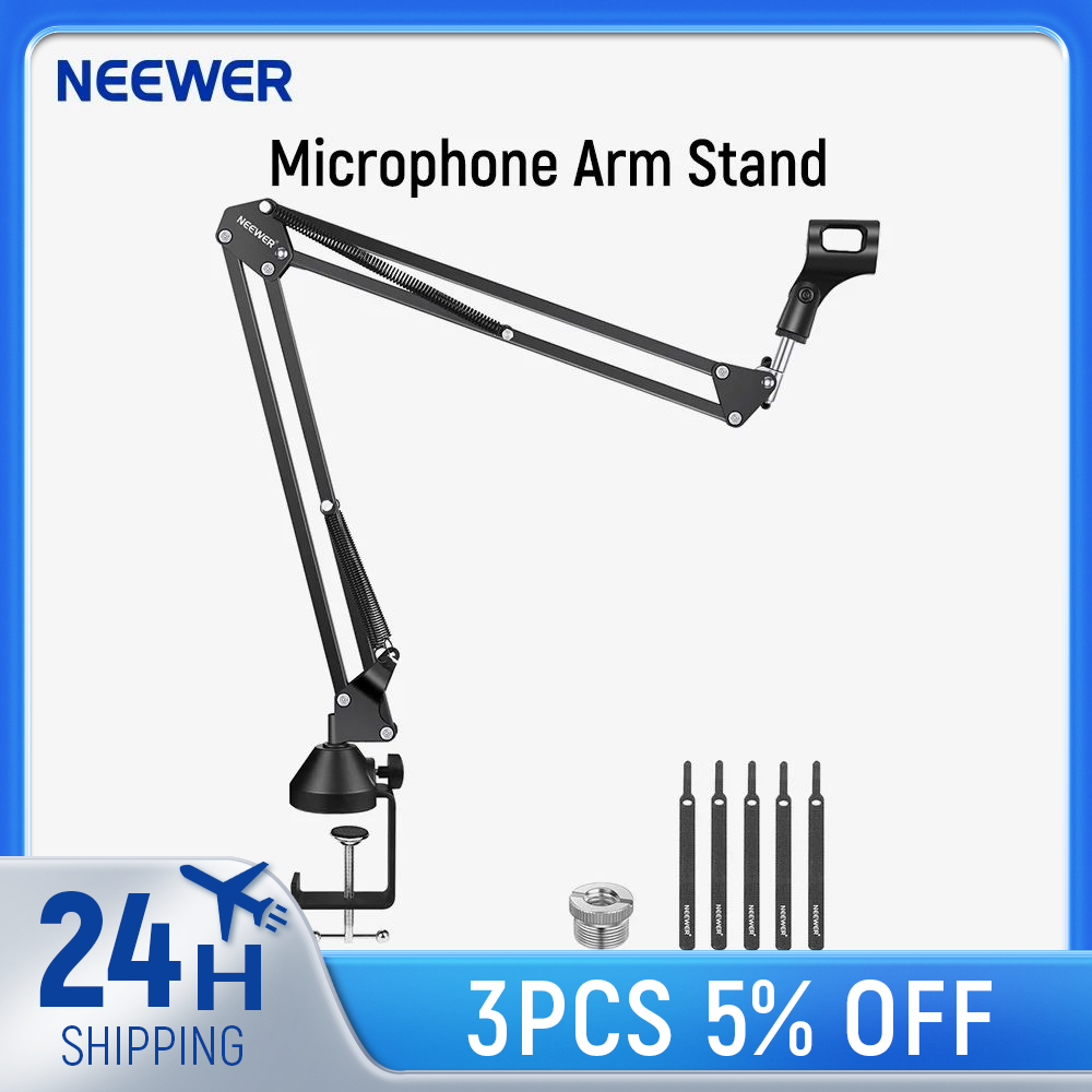 Boom Arm Stand - Neewer-マイクアームスタンド、サスペンションブームはさみ、ネジとケーブルタイ付きマイクアームスタンド、3/8インチから5/8インチ