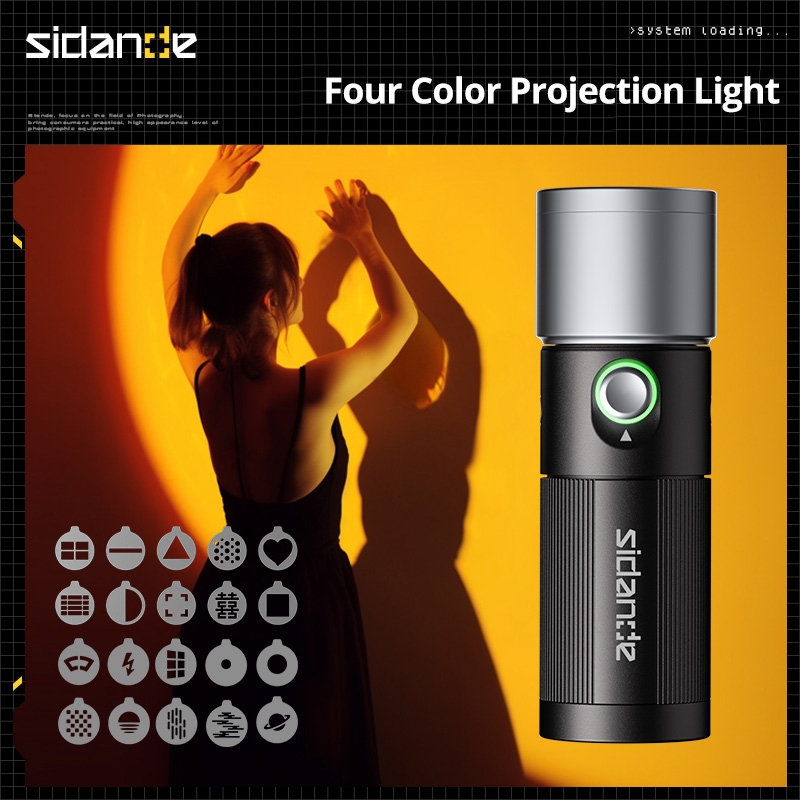Photography And Videography Lighting - SIDANDE ビデオ撮影懐中電灯 ズーム可能な写真補助光 アンビエンスライト 1/4インチネジ付き カメラスタンドケージ用