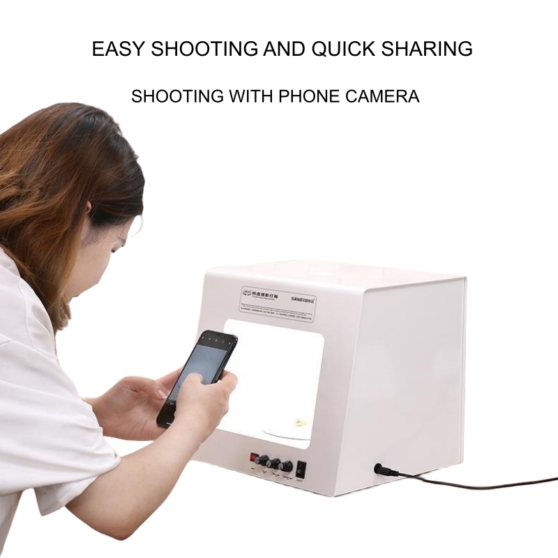 Photography Lighting Box - プロフェッショナルジュエリー撮影用ライトボックスキット（360度回転機能付き） ° 電動回転テーブル ミニジュエリー フォトスタジオ ソフトボックス
