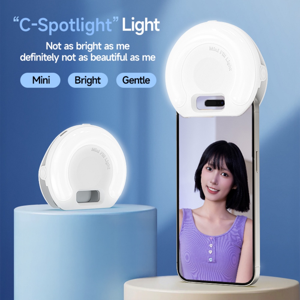 Photography And Videography Lighting - D7 ポータブルマカロンカラー携帯電話ライト写真とビデオスプライシング Protable ミニリングライト、電話 Selfie ライトとクリップ