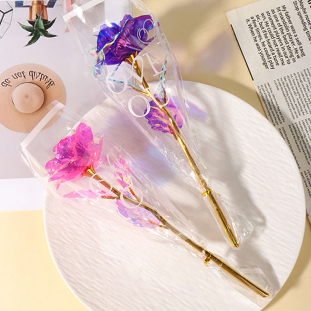 光る金箔のバラの花LEDライト写真撮影用小道具模擬バラの花束 - Photography Artificial Lighting のレビューと価格