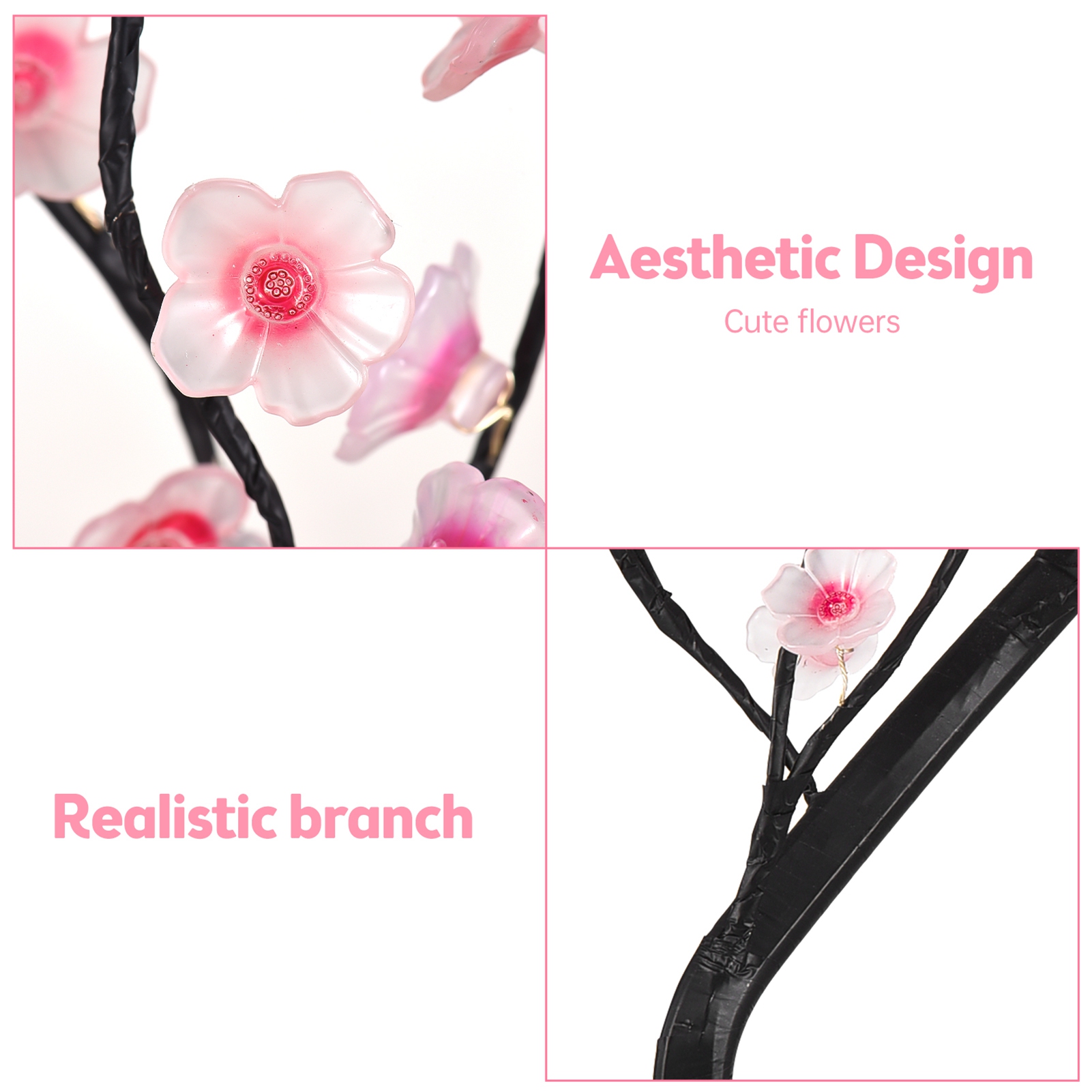 人工ツリー用ライト 36個のライト付き、桜の花を模したデザイ - Photography Artificial Lighting のレビューと価格