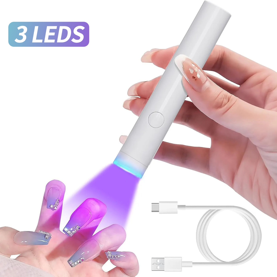 便利な充電式ネイルドライヤー UV LED ハンドヘルドラン - Photography Lighting Gel のレビューと価格