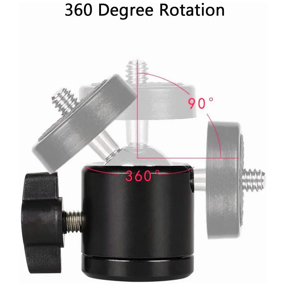 ミニボールヘッド 1/4インチネジ 360度回転 アルミ製三 - Photography Lighting Tent のレビューと価格