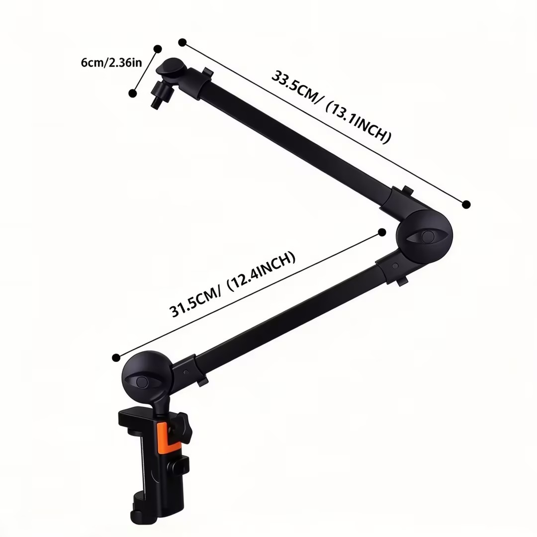 スプリング機構を使用しないマイクアームスタンド。折りたたみ式 - Boom Arm Stand のレビューと価格
