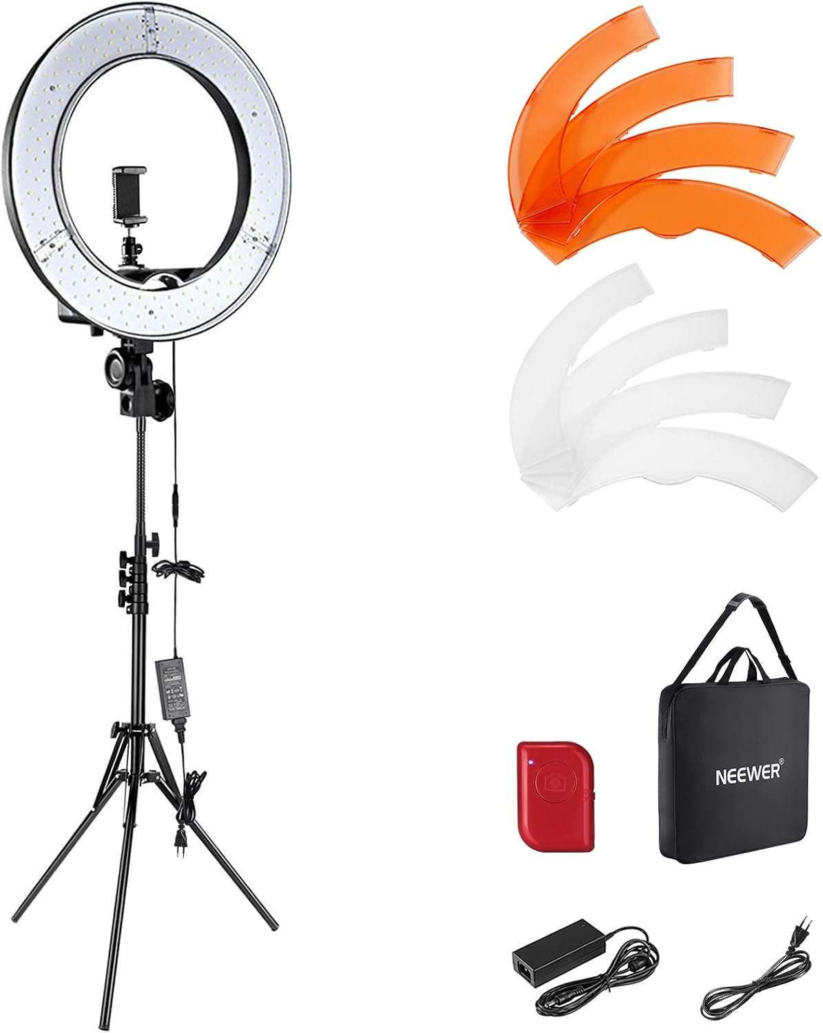 NEEWER 18インチ 55W リングライトキット スタン - Photography Lighting Kit Neewer のレビューと価格