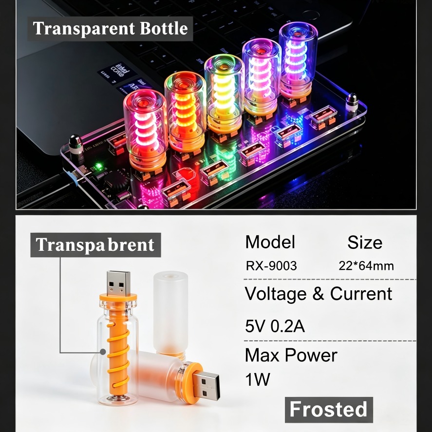 5V USB LEDフィラメントガラスブックライト 7色タッ - Photography Lighting Book のレビューと価格