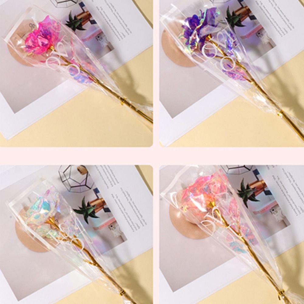 光る金箔のバラの花LEDライト写真撮影用小道具人工バラの花カ - Photography Artificial Lighting のレビューと価格