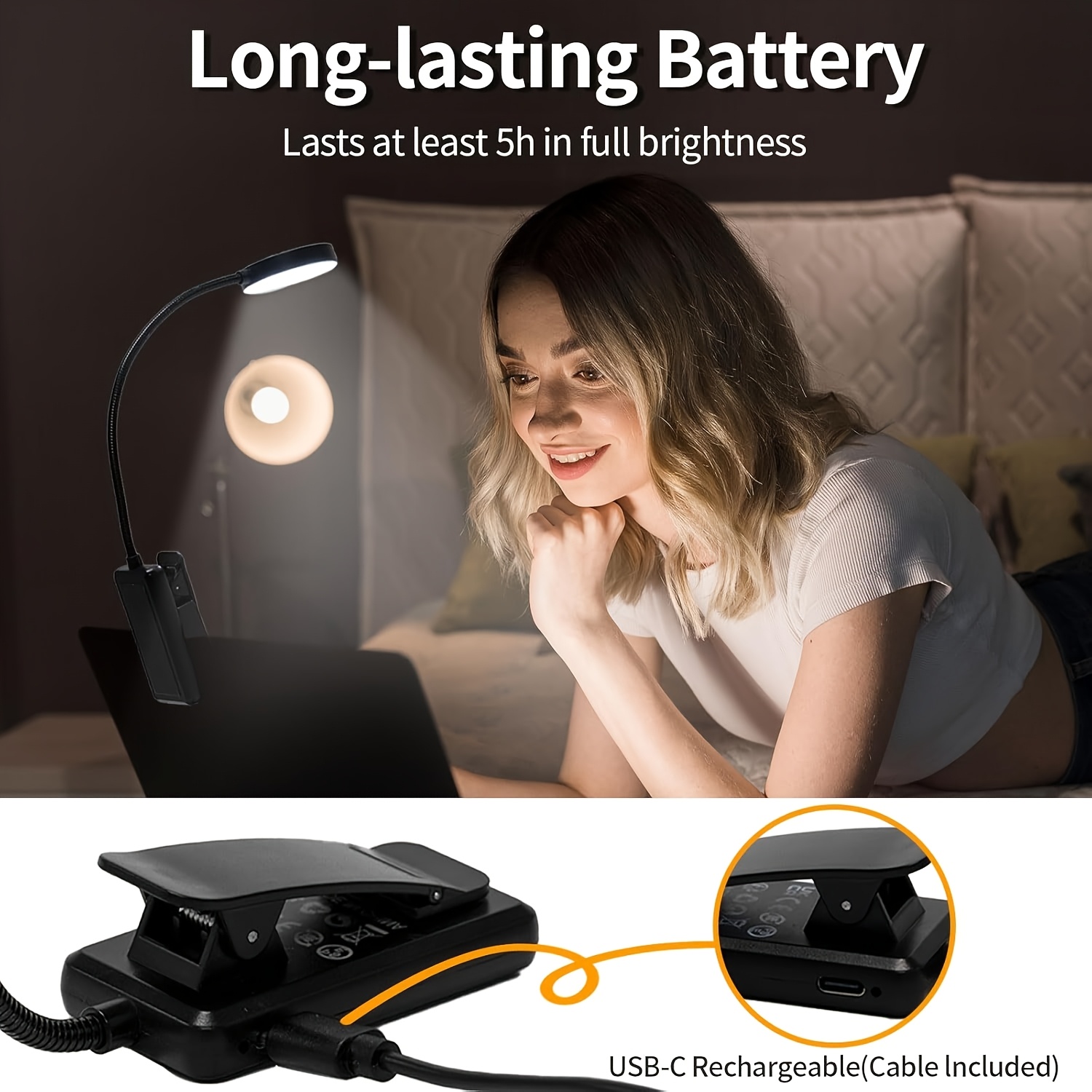 1/2パック LEDクリップオン読書灯 3色モデル 10段階 - Photography Lighting Book のレビューと価格