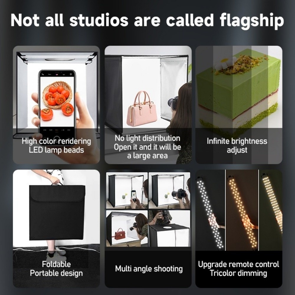 45/65cm LED ソフトライトボックス ミニ 背景付き - Photography Lighting Box のレビューと価格
