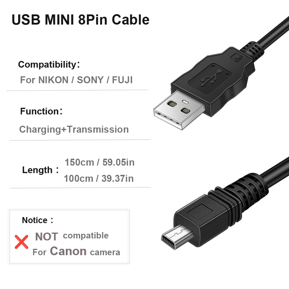 UC-E6 デジタルカメラ USB データケーブル ミニ 8 - Nikon Camera D3500 のレビューと価格