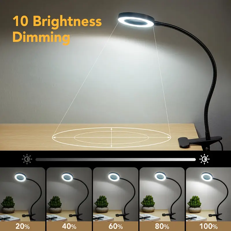 48個のLEDを搭載したクリップ式デスクランプ 360 °  - Photography Lighting Book のレビューと価格