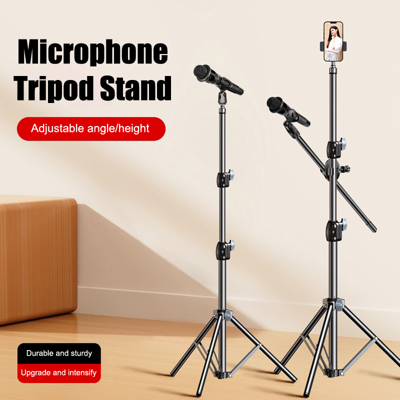 マイクブーム三脚スタンド 1.7 2.1M マイク三脚ブラケ - Boom Arm Stand のレビューと価格