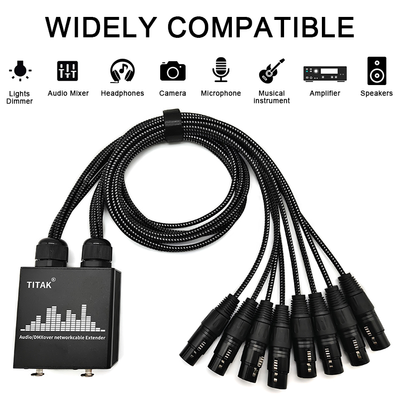 8チャンネルXLRスネークケーブル。RJ45接続で、ステージ - Photography Lighting Uk のレビューと価格