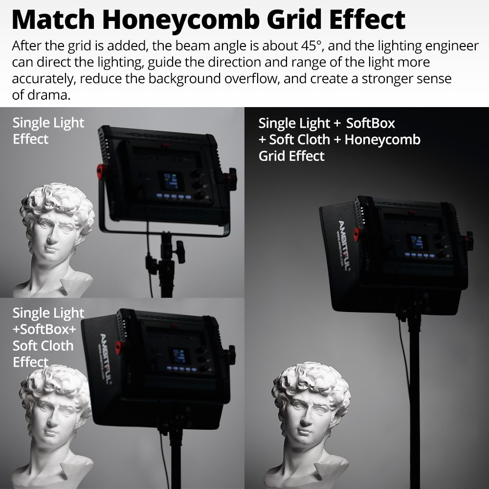 AMBITFUL P35R LEDビデオパネルライト用ディフ - Photography And Videography Lighting のレビューと価格