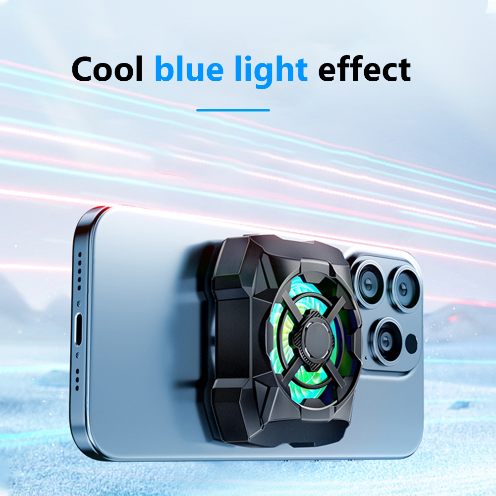ブルーライト付きスマホクーラー 3段階風量調整可能 静音スマ - Photography And Videography Lighting のレビューと価格