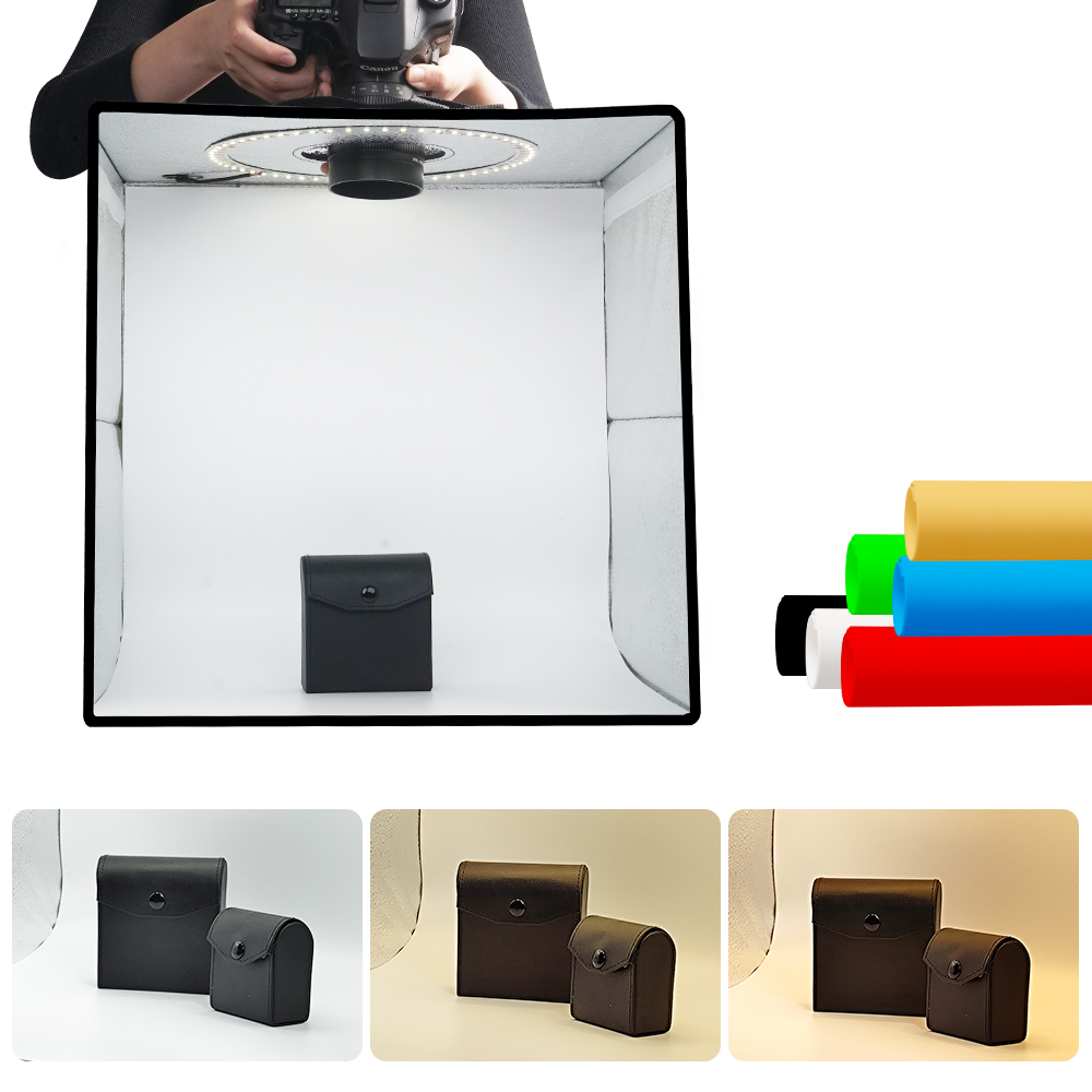 ライトダウ調光可能フォトボックスLEDライトルームフォトスタ - Macro Photography Lighting Kit のレビューと価格