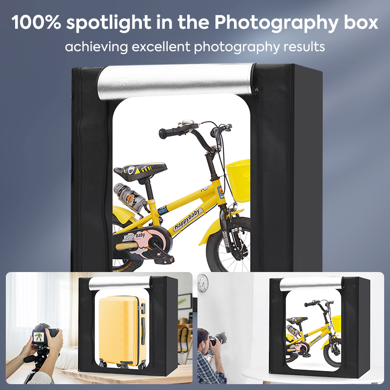 写真スタジオ,プロのテーブルランプ,3つのLEDライト,0〜 - Photography Lighting Box のレビューと価格