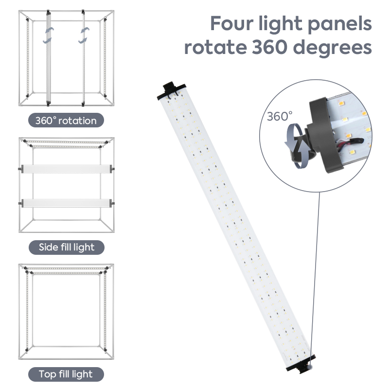 写真スタジオ,プロのテーブルランプ,3つのLEDライト,0〜 - Photography Lighting Box のレビューと価格