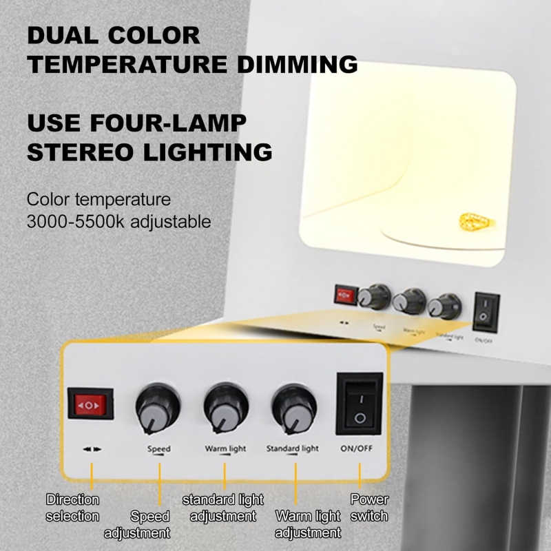 プロフェッショナルジュエリー撮影用ライトボックスキット（36 - Photography Lighting Box のレビューと価格